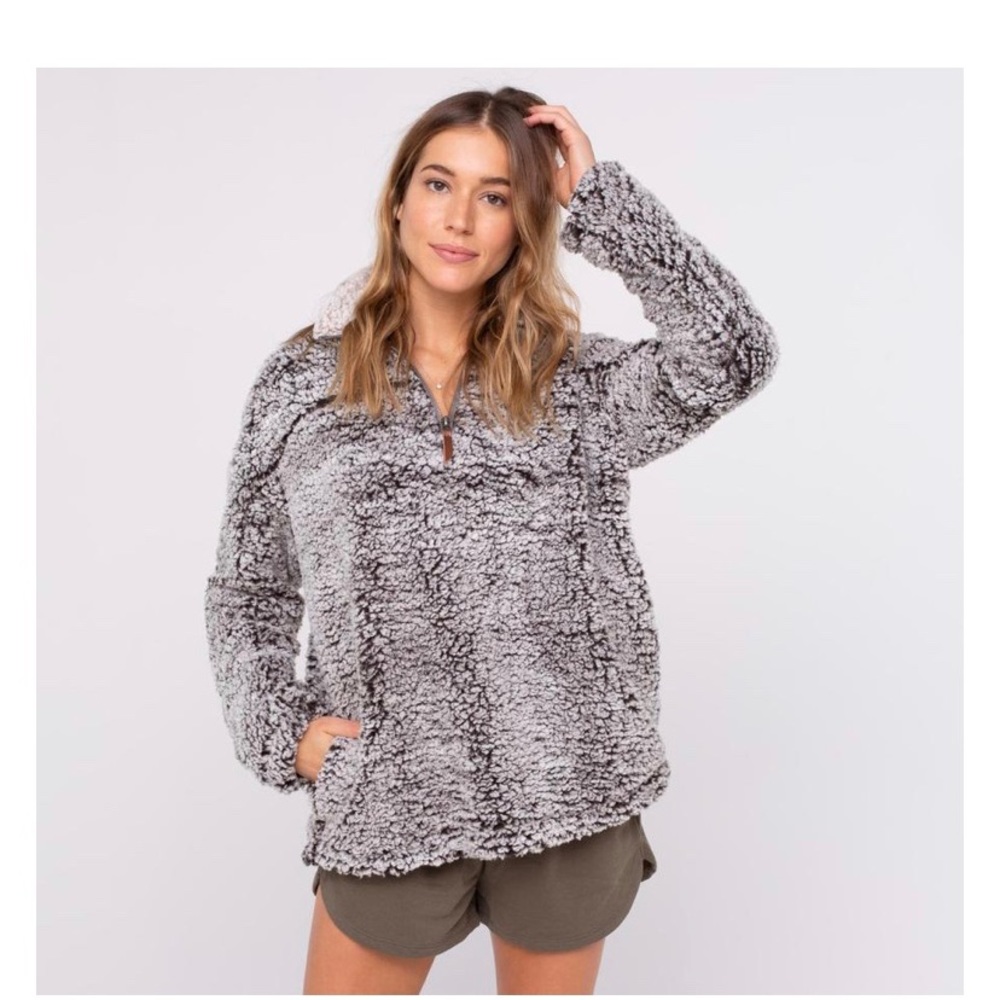 SIZE L Thread&Supply Lazy Sunday Sherpa Pullover!
